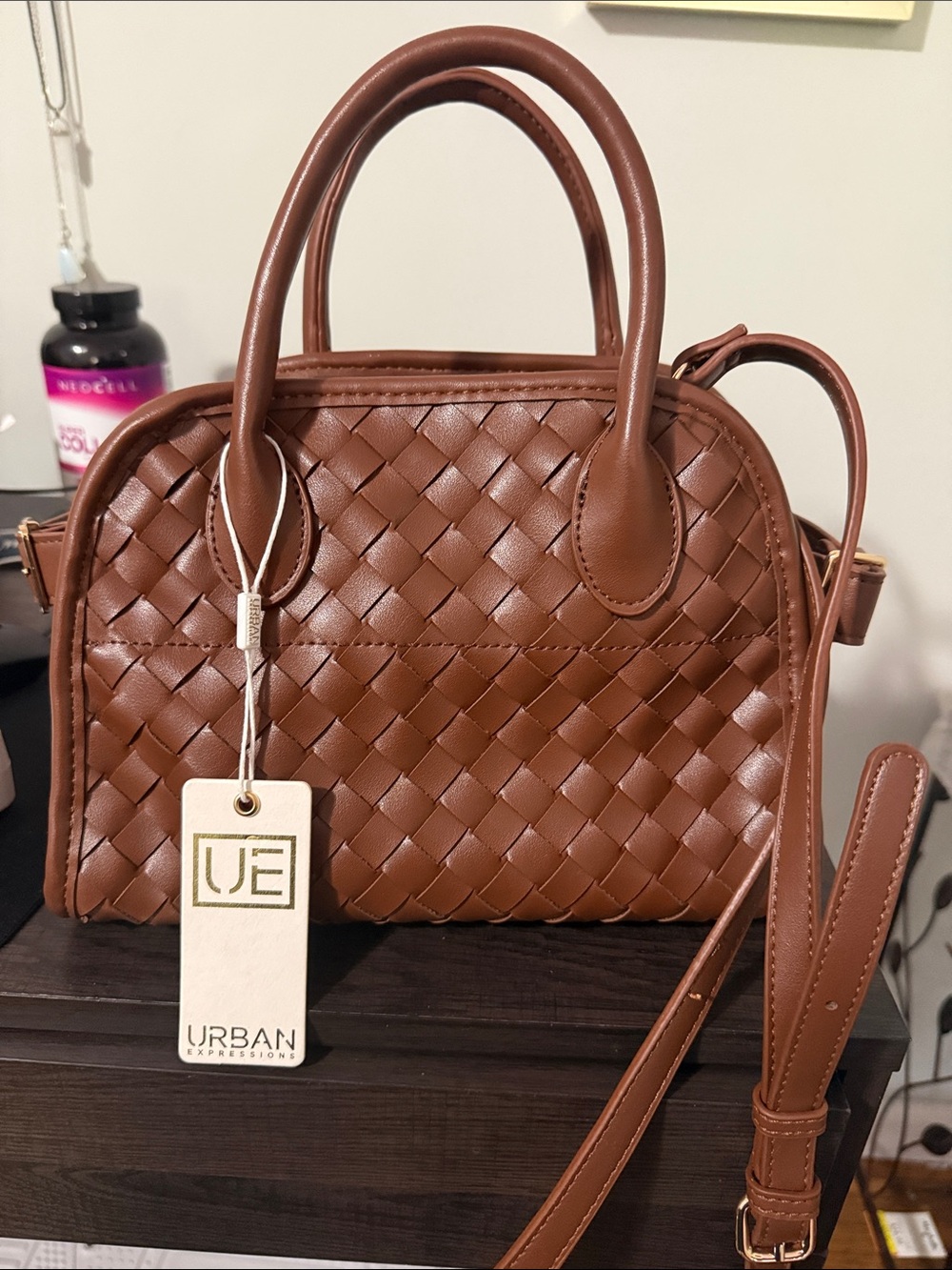 Urban Expressions Tan Woven Satchel
